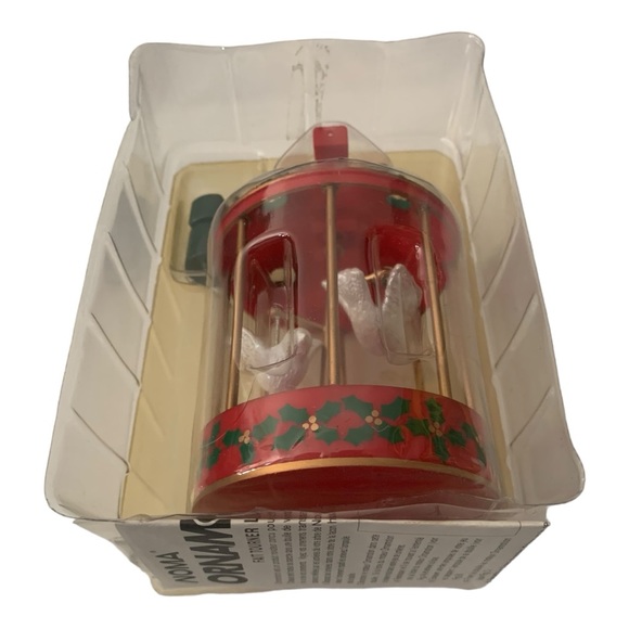 NIB VTG 1989 NOMA Ornamotion White Dove Gold Bow Rotation Christmas Tree Decor - Picture 13 of 13